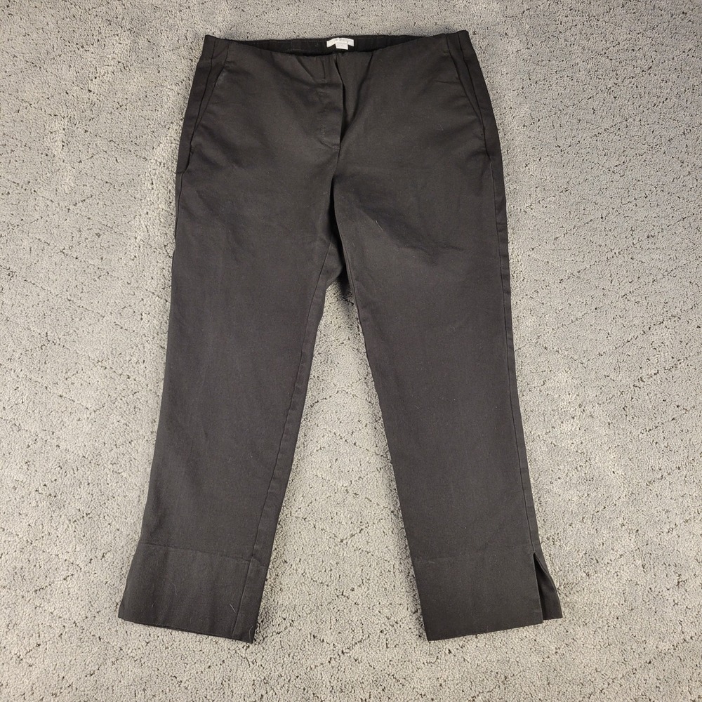 J Jill Pants Womens 8P Black Pull On Cropped Premium Bi-Stretch Casual Career